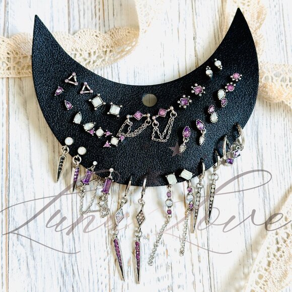 FREE PEOPLE Moonglow Stud Earrings In Opal Lilac NWT - Picture 3 of 4